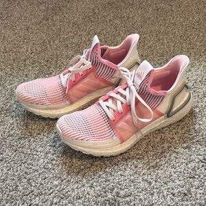Adidas Boost Women's Pink and White Running Shoes